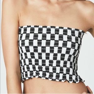Carmar checker print tube top